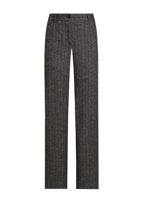 Dolce & Gabbana striped tweed trousers - Black