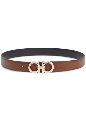 Ferragamo Gancini reversible leather belt - Black
