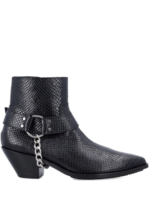 Junya Watanabe snake-print boots - Black