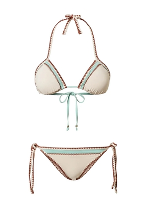 TWINSET triangular bikini set - Neutrals