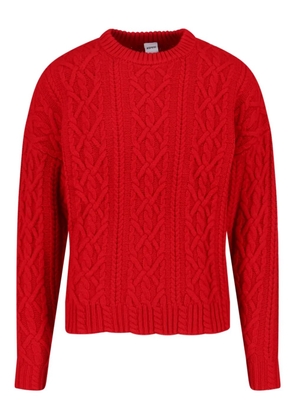 ASPESI cable-knit crew-neck sweater - Red