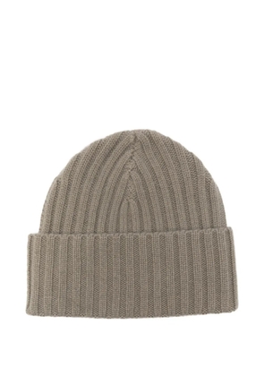 Liska ribbed cashmere beanie hat - Neutrals