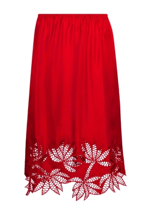 diotima Coverley lace-embroidered midi skirt