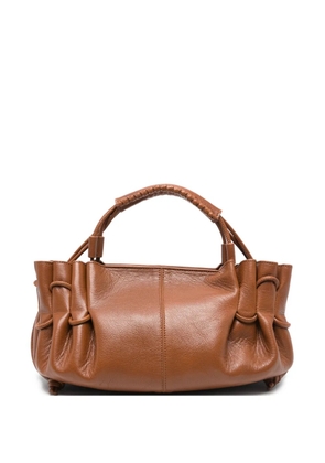 Hereu Arta gathered-detail tote bag - Brown