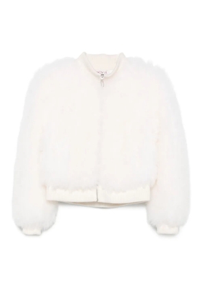Liska goat-fur bomber jacket - White
