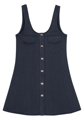 GANNI button-fastening mini dress - Blue