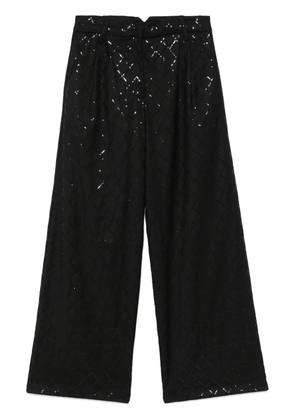 ROTATE BIRGER CHRISTENSEN sequinned wide-leg trousers - Black