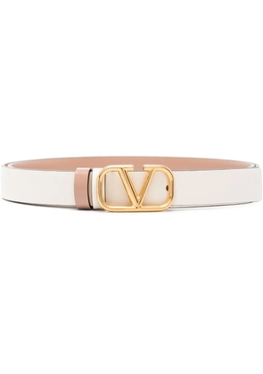 Valentino Garavani 20mm VLogo Signature reversible belt - Neutrals