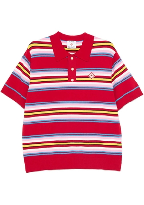 Casablanca striped polo shirt - Red