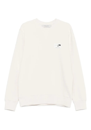 Golden Goose rose-embellished cotton sweatshirt - Neutrals