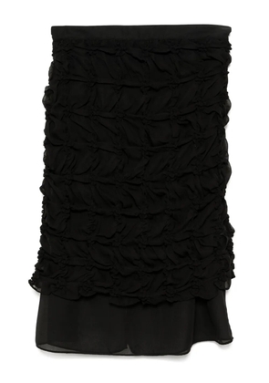 Rokh scrunched chiffon skirt - Black