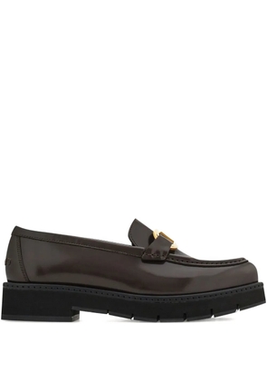 Ferragamo leather loafers - Brown