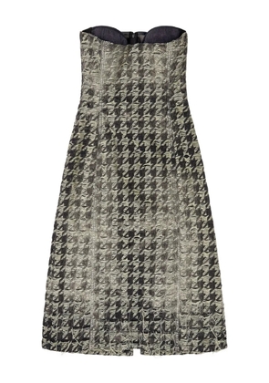 Diesel houndstooth frayed dress - Black