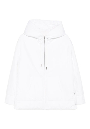Liska hooded zip-front coat - White