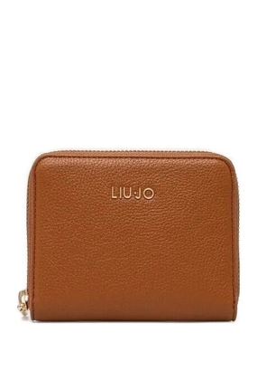 LIU JO logo-detail zip-up wallet - Brown