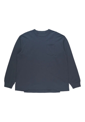 sacai panelled-pocket T-shirt - Blue