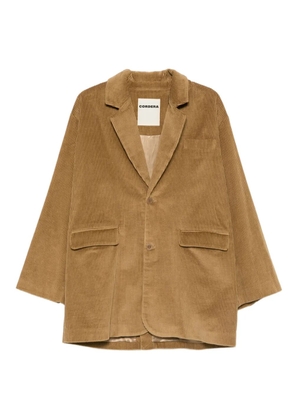 Cordera corduroy single-breasted blazer - Brown