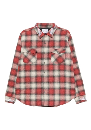 Warren Lotas plaid shirt jacket - Red