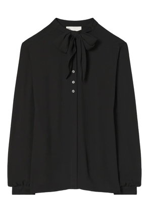 Tory Burch bow georgette blouse - Black