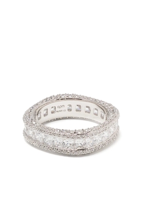 APM Monaco pavé band ring - Silver
