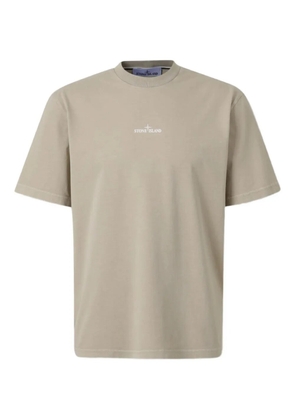 Stone Island logo-print circular-logo T-shirt - Neutrals