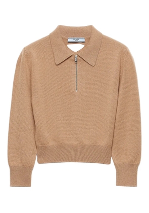Prada cashmere polo sweater - Brown