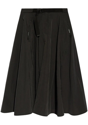 Moncler logo-patch belted-waist skirt - Black