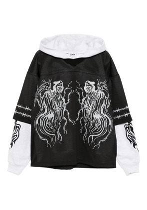 Warren Lotas graphic-print hoodie - Black