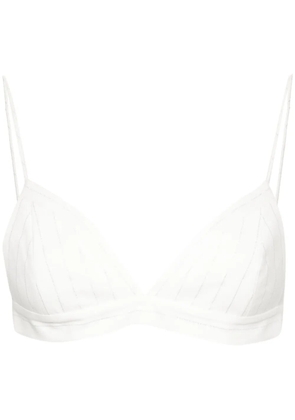Alex Perry cropped triangle bralette - White