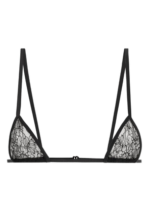 Dolce & Gabbana lace-trimmed triangle bra - Black