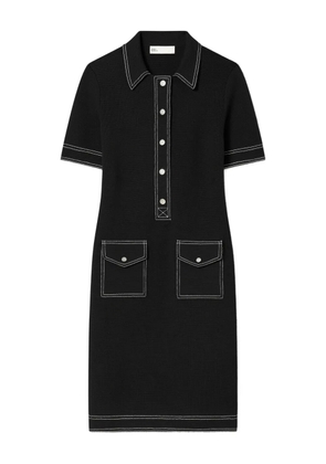Tory Burch topstitch mini dress - Black