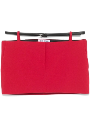 The Attico belted mini skirt - Red