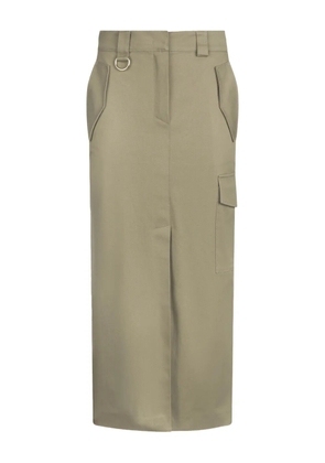 LIU JO cargo front-slit skirt - Green