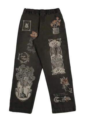 Samuel Zelig Jardin embroidered trousers - Black