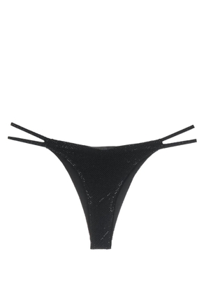 Philipp Plein crystal-embellished thong - Black