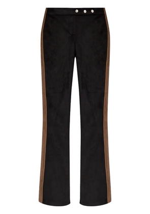 MISBHV stripe-detail flared trousers - Black