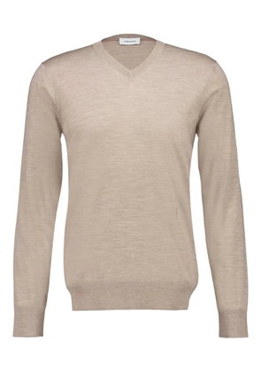 Ferragamo V-neck wool sweater - Brown