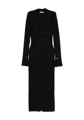 Patrizia Pepe embellished button-front midi dress - Black