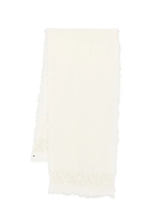 Faliero Sarti sequin-embellished fringed scarf - Neutrals