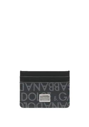 Dolce & Gabbana logo jacquard card holder - Black