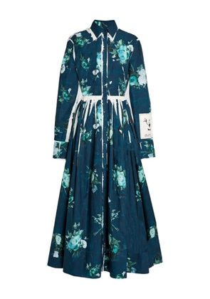 ERDEM floral-print midi dress - Blue