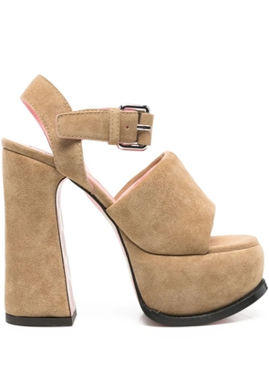 Moschino 140mm suede sandals - Brown