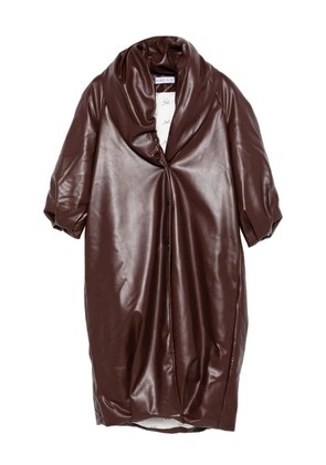 Rowen Rose short-sleeve long coat - Brown