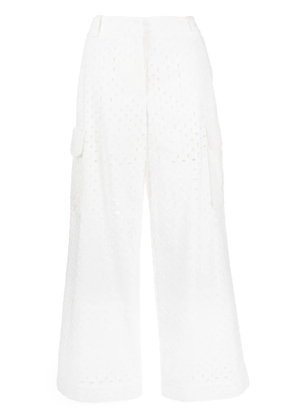 ZIMMERMANN Matchmaker Anglaise cotton trousers - White