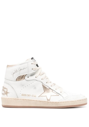 Golden Goose star-patch lace-up sneakers - White