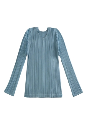 Pleats Please Issey Miyake pleated T-shirt - Blue