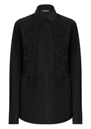Dolce & Gabbana DNA lace-inserts shirt - Black