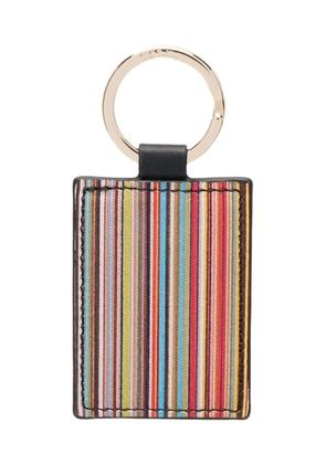 Paul Smith stripe print keyring - Black