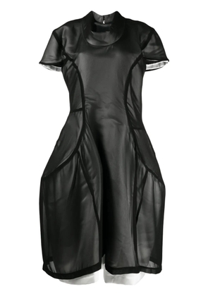 Comme Des Garçons asymmetric panelled midi dress - Black