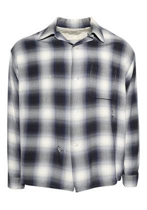 SAINT MXXXXXX check-print shirt - Blue